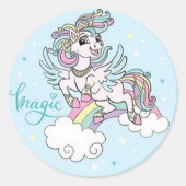 Blue Magic Ronde Sticker (Voorkant)