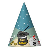 Blue Magic Show Kinder Happy Birthday Feesthoedjes (Voorkant)