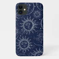 Blue Magic Vintage Hemel Zon Maan Sterren