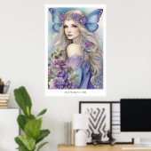 Blue Magical Fairy Poster (Thuiskantoor)