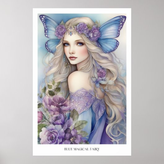 Blue Magical Fairy Poster (Voorkant)