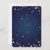 Blue Magical Swirls Winter Wonderland Invitations Kaart (Achterkant)