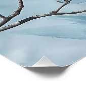 Blue Magnolia Wall Art Poster Muurdecoratie (Hoek)