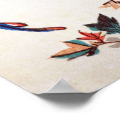 Blue Magpie op Maple Branch door Hiroshige Poster (Hoek)