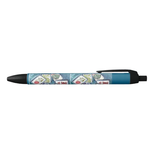Blue Mahjong Tegel Pen (Bovenkant)