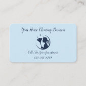 Blue Maid House Cleaning  QR Code Professional Visitekaartje (Voorkant)