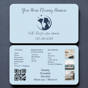 Blue Maid Huishoudelijke Hulp QR Code Professione Visitekaartje