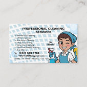 Blue Maid Schoonmaakservice Visitekaartje (Voorkant)