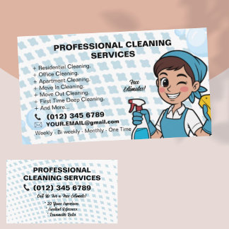 Blue Maid Schoonmaakservice Visitekaartje