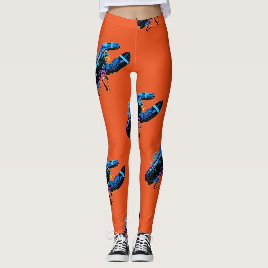 Blue Maine Lobster Leggings (Voorkant)