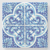 Blue Maiolica Tegel Onderzetter | Italiaanse keram (Voorkant)