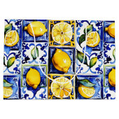 Blue Majolica tegels citroenen Mediterraan Groot Cadeauzakje (Achterkant)