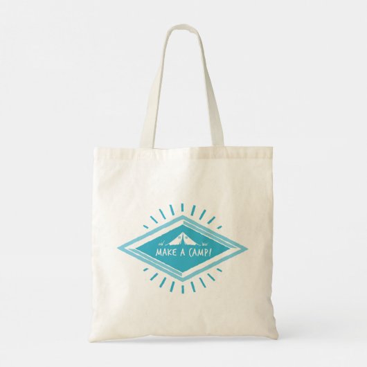 Blue Make a Camp, Great Adventure Tote Bag (Achterkant)