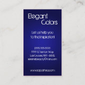 Blue Make Up Artist Palette Brush Visitekaartje (Achterkant)