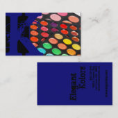 Blue Make Up Artist Palette Visitekaartje (Voorkant / Achterkant)
