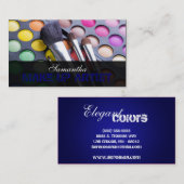 Blue Make Up Artist Palette Visitekaartje (Voorkant / Achterkant)