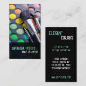 Blue Make Up Artist Palette Visitekaartje (Voorkant / Achterkant)