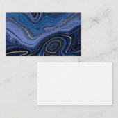 Blue Malachite Golden Accents Luxury Chic Gemstone Visitekaartje (Voorkant / Achterkant)