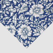 Blue Mallow,  bloempatroon van William Mor Tissuepapier (Detail)