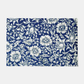Blue Mallow, Navy and White Floral Pattern, Deurmat (Voorkant)