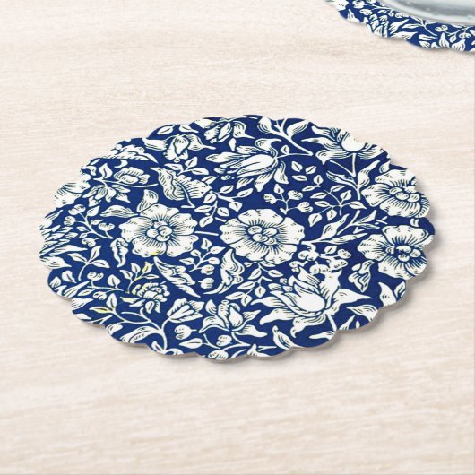 Blue Mallow  patroon Kartonnen Onderzetters (Gekanteld)