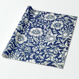 Blue Mallow,  patroon van William Morris Cadeaupapier