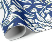 Blue Mallow,  patroon van William Morris Cadeaupapier (Rol Hoek)