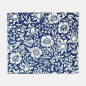 Blue Mallow, William Morris-patroon, Fleece Deken (Voorkant (Horizontaal))