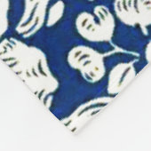 Blue Mallow, William Morris-patroon, Fleece Deken (Hoek)