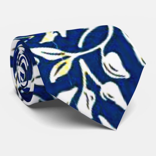 Blue Mallow, William Morris-patroon, Stropdas (Opgerold)