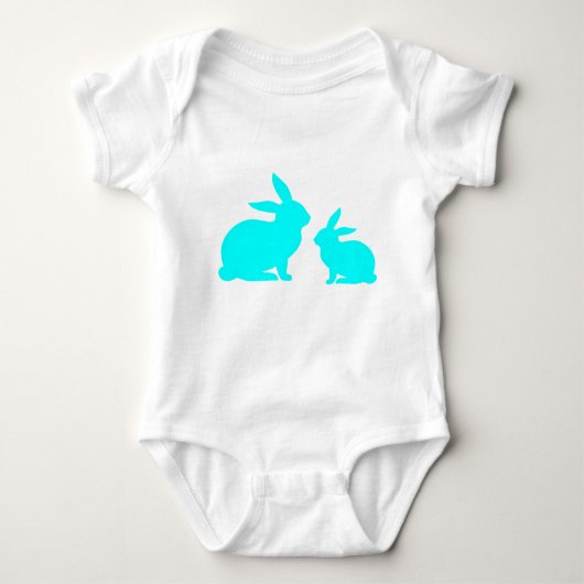 Blue Mama en Baby Bunny Baby Bodysuit (Voorkant)