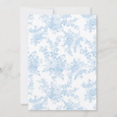 Blue Mama of Daddy Bow Stropdas Toile Baby shower  Kaart (Achterkant)