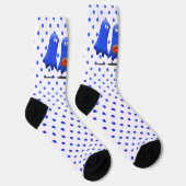 Blue Man Ghosts Halloween Sokken (Rechts)