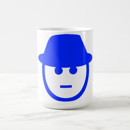 Blue Man Illustration Koffie Mok (Center)