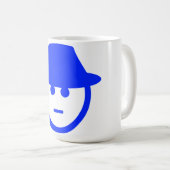 Blue Man Illustration Koffie Mok (Voorkant rechts)