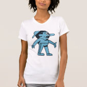 Blue Man Walks Dog. T-shirt (Voorkant)