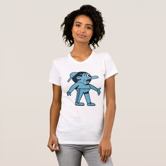 Blue Man Walks Dog. T-shirt (Voorkant volledig)