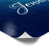 Blue Mandala Abstract bruiloft Welkom Perfect Poster (Hoek)