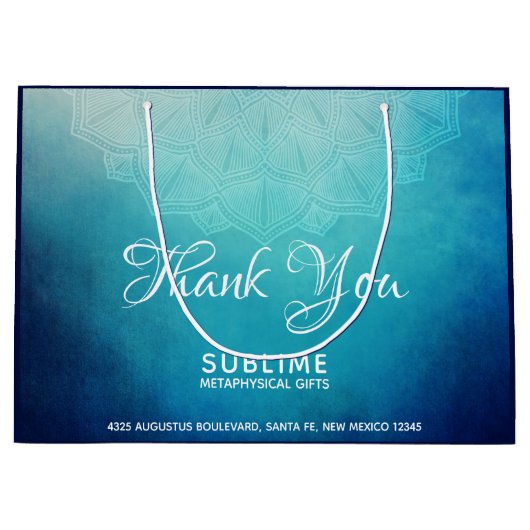  Blue Mandala Abstract Business Groot Cadeauzakje (Voorkant)