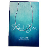 Blue Mandala Abstract Business Medium Cadeauzakje (Achterkant)