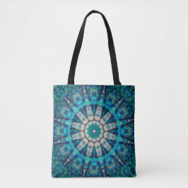 Blue Mandala All-Over-Print Canvas tas