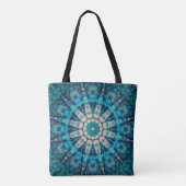 Blue Mandala All-Over-Print Canvas tas (Achterkant)