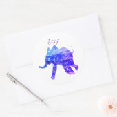 Blue Mandala Baby Olifant Joy Sticker (Envelop)