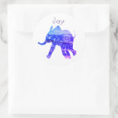 Blue Mandala Baby Olifant Joy Sticker (Tas)