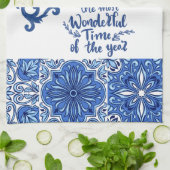 Blue Mandala Badhanddoek Set Theedoek (Gevouwen)