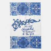 Blue Mandala Badhanddoek Set Theedoek (Verticaal)
