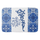 Blue Mandala Bath Mat (Voorkant)