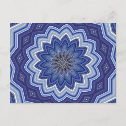 Blue Mandala Briefkaart (Voorkant)
