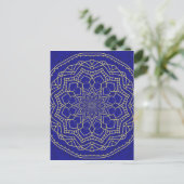 Blue Mandala Briefkaart (Staand voorkant)