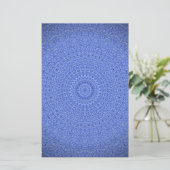 Blue Mandala Briefpapier (Staand voorkant)